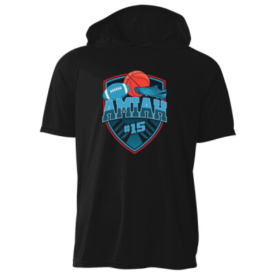 Adult Unisex Cooling Performance Short Sleeve Hooded Tee Thumbnail